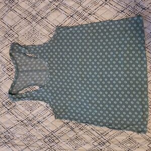 Teal Elevator Button Pattern Lightweight Racerback Tank Top